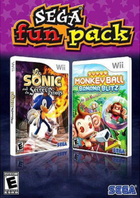 Sega Fun Pack - Sonic And The Secret Rings And Monkey Ball Banana Blitz Wii US box art